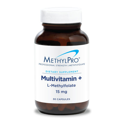 MethylPro Multivitamin + 15 mg Methylfolate – Iron-Free Multivitamin, 30 Capsules