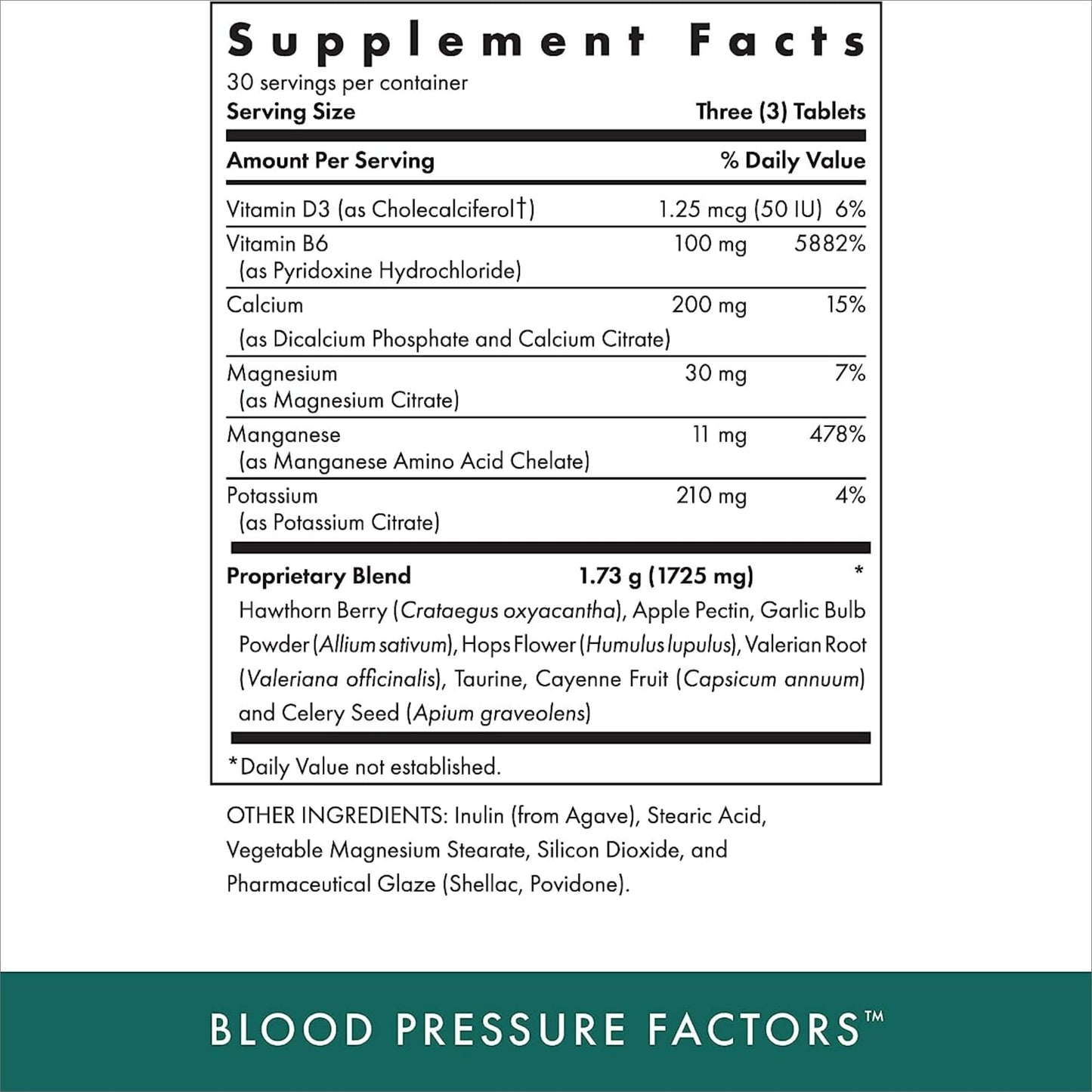 Michael's Blood Pressure Factors - 90 Vegetarian Tablets (2-Pack) | 60 Total Servings, Fluid Balance Support, Kosher