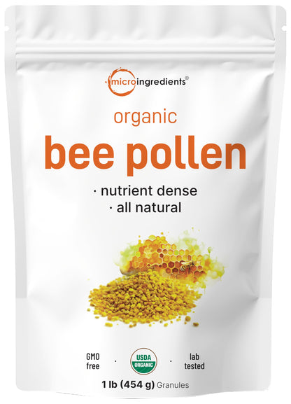 Micro Ingredients Organic Bee Pollen Granules, 1 lb – Raw & Natural Superfood | Keto, Non-GMO
