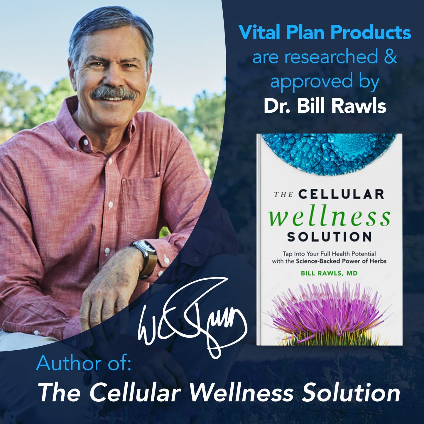 Vital Plan Daily Herbal Supplement by Dr. Bill Rawls – Immune Support, Microbiome Balance & Cell Health