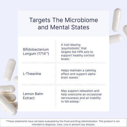 Microbiome Labs Zenbiome Sleep – L-Theanine, Lemon Balm & Probiotics for Nighttime Calm (30 Capsules)