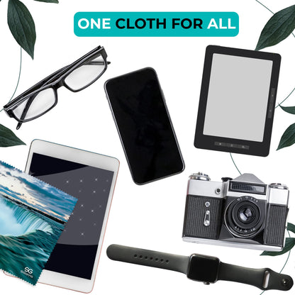 Microfiber Cleaning Cloth for Glasses - Eyeglass Cleaning Cloth - Lens Cleaning Cloth - 6 pcs