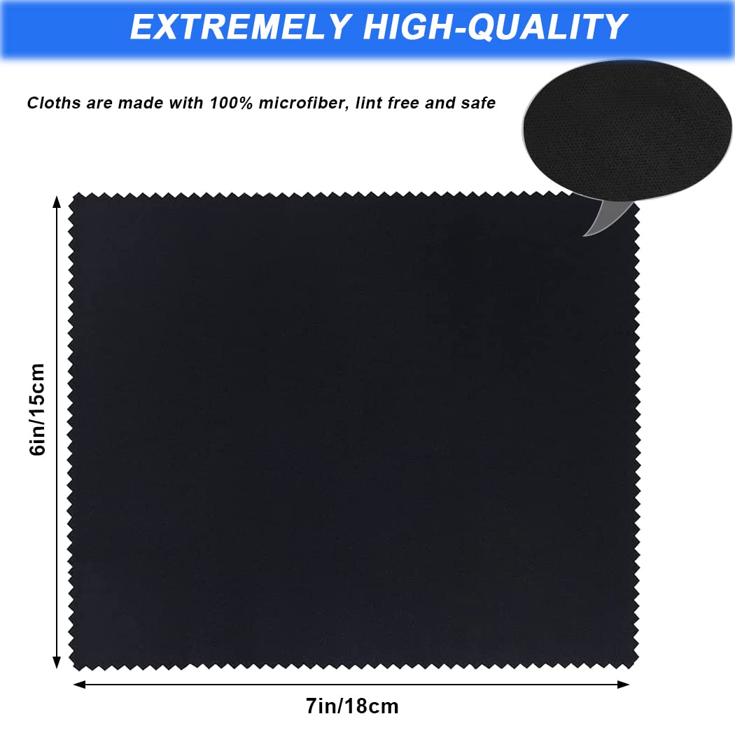 Microfiber Cleaning Cloths 6x7 Inches – 20 Pack in Individual Vinyl Pouches | CKANDAY Glasses & Electronics Cleaning Cloth