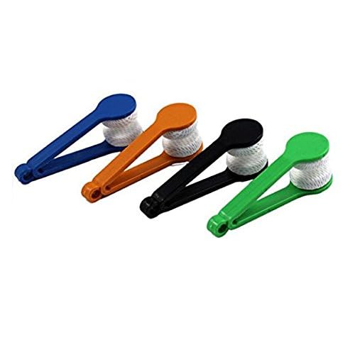 12 Pcs Mini Microfiber Glasses Cleaner Brushes – 7cm Handle, Random Color