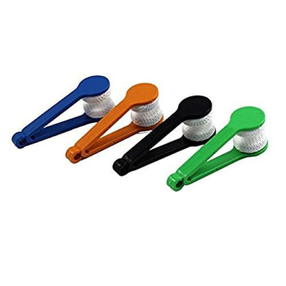 12 Pcs Mini Microfiber Glasses Cleaner Brushes – 7cm Handle, Random Color