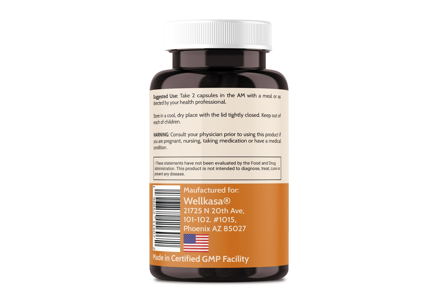 Wellkasa Migra-Well AM: Energizing Methylated Multivitamin – Brain & Nerve Health (No Iron, 60 Caps)
