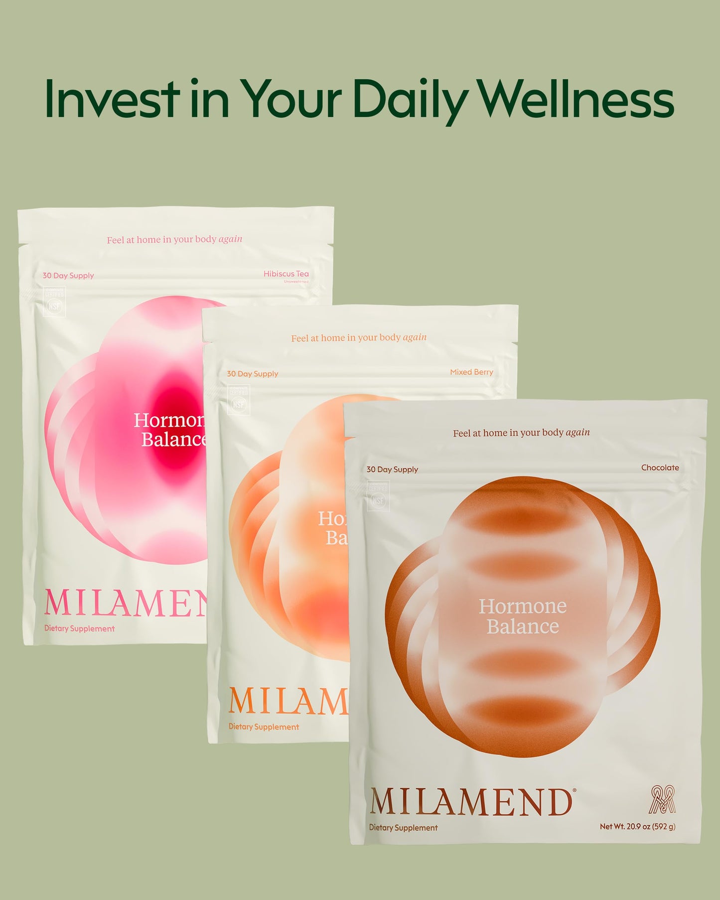 milamend Hormone Balance for Women 40:1 Myo-Inositol D-Chiro Inositol + CoQ10 – Cycle & Fertility Support (30-Day Hibiscus Tea Powder)