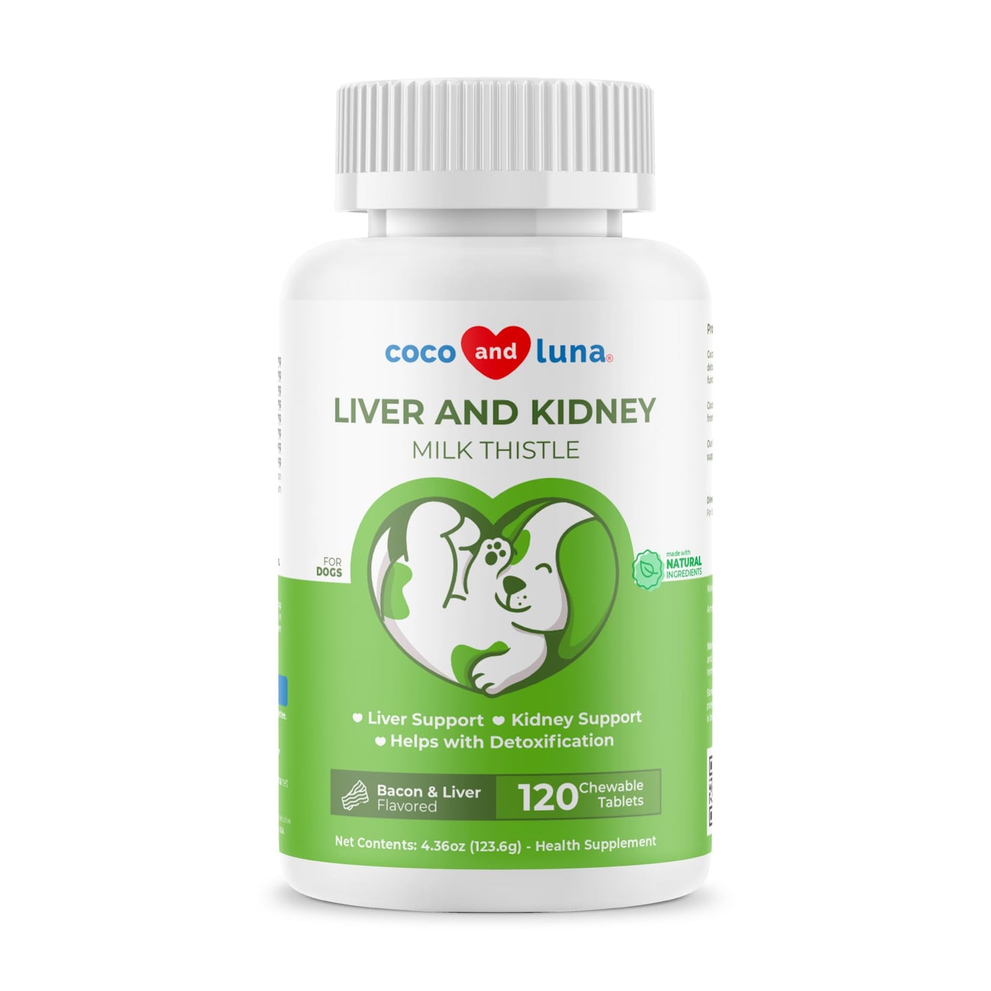Milk Thistle for Dogs – Liver & Kidney Support (120 Chewables)
