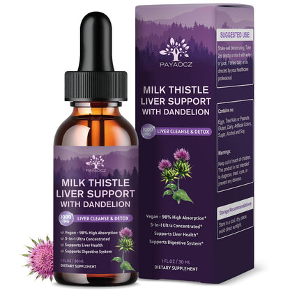 Milk Thistle Liquid Drops 2-Pack 1000mg | Liver Detox & Support