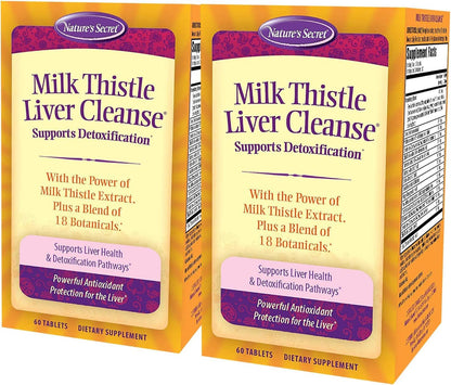 Milk Thistle Liver Cleanse — Nature's Secret (60 Tablets, Pack of 2)