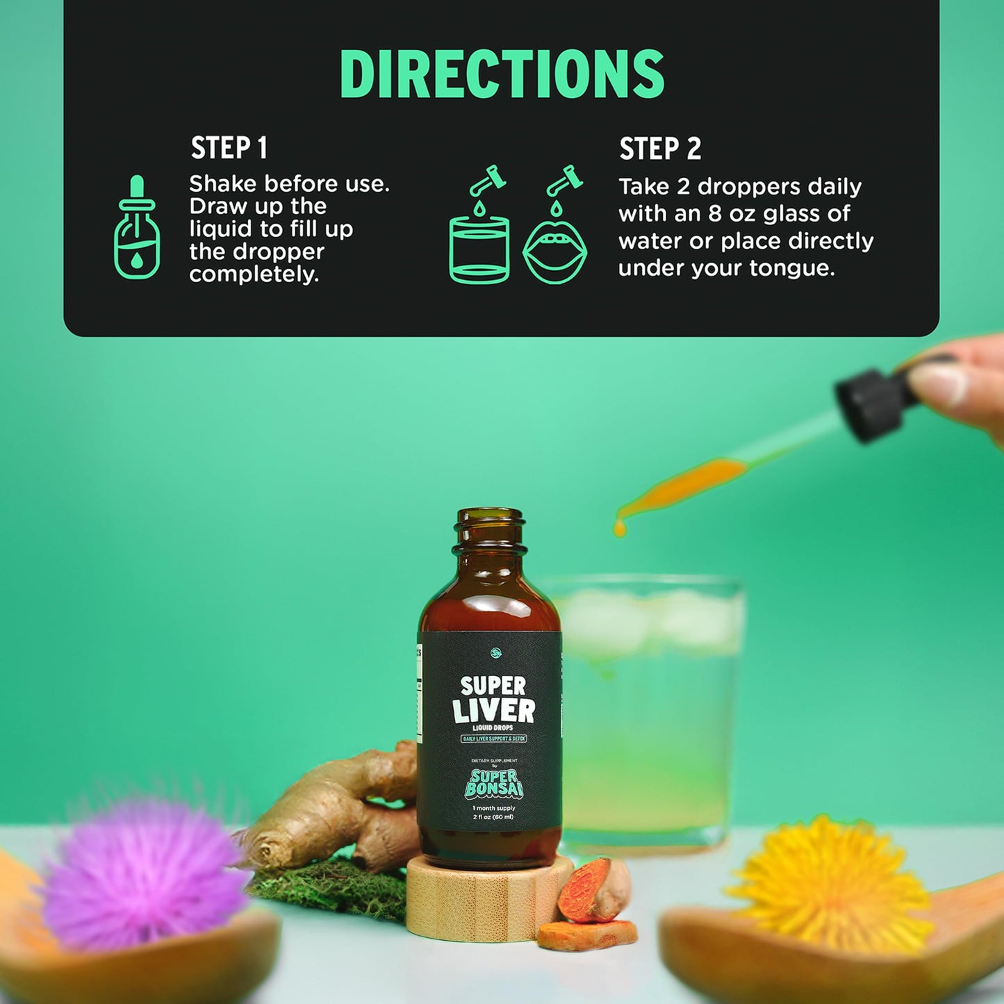 SuperBonsai Super Liver Support with Milk Thistle – Liquid Liver Detox