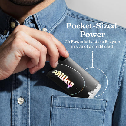 Milky Lactose Intolerance Pills – 10,800 FCC Lactase Enzyme (96 Count, Ultra Violet)