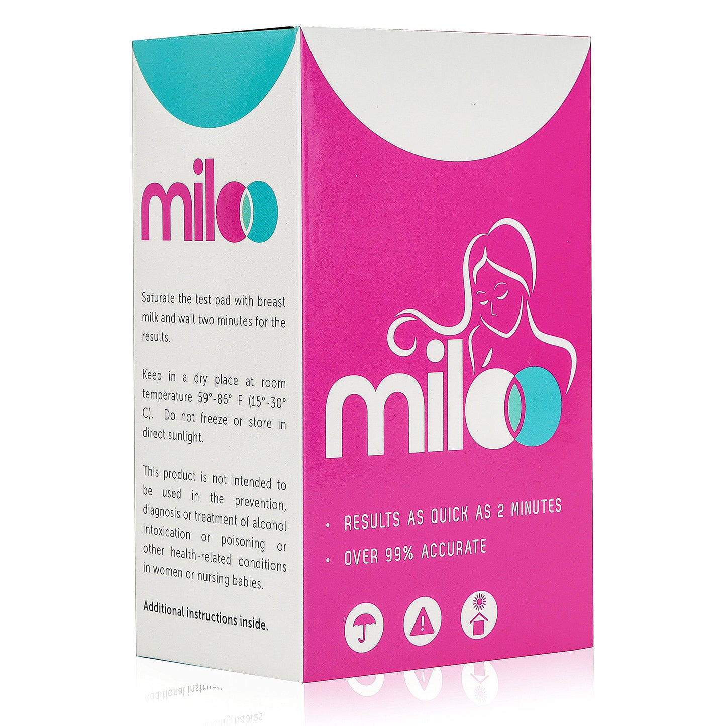 Miloo 25 Alcohol Test Strips for Breastmilk – Quick Color-Guide Testing