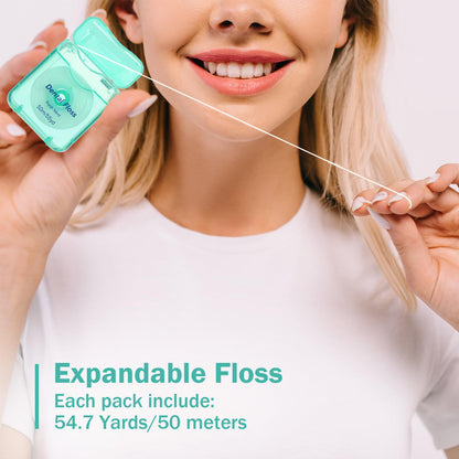 Mimorou 24 Pack Dental Floss Bulk – Mint Waxed 50m Travel Floss for Oral Care