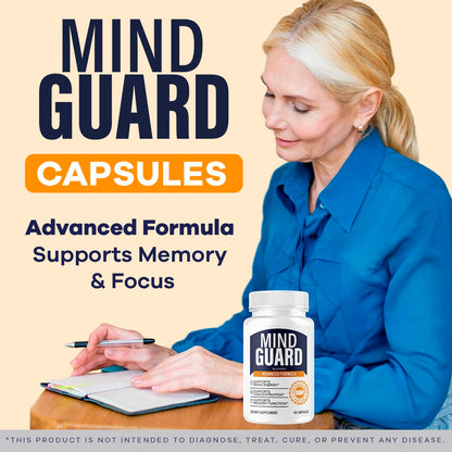 Mind Guard Brain Supplement - Advanced Memory & Focus Support | 60 Capsules