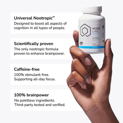 Mind Lab Pro MLP v4 Universal Nootropic – Focus, Memory, Clarity, Energy – 60 Count, Plant-Based, Made in USA