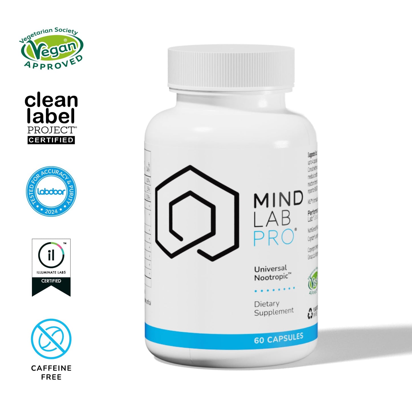 Mind Lab Pro MLP v4 Universal Nootropic – Focus, Memory, Clarity, Energy – 60 Count, Plant-Based, Made in USA