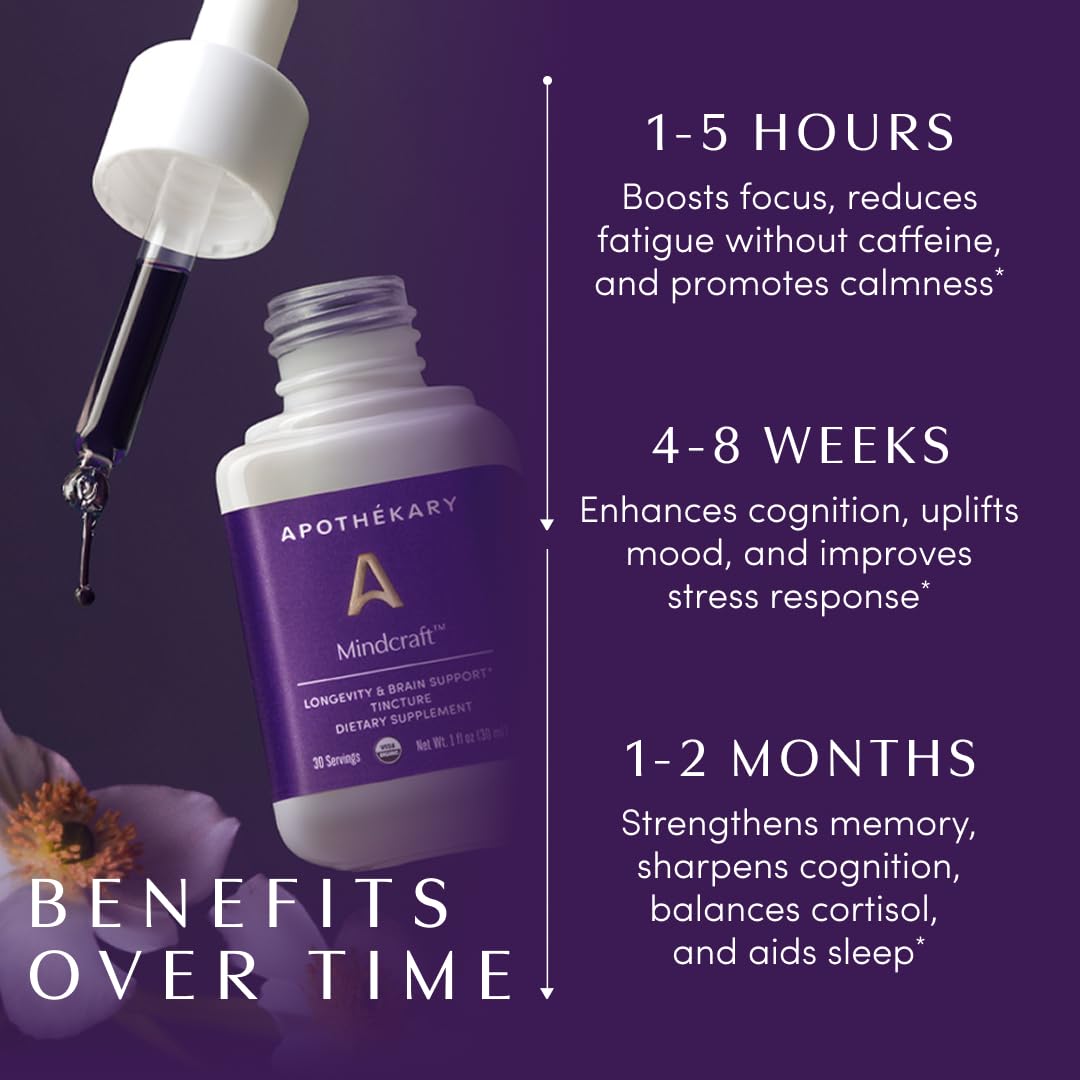 Apothékary Mindcraft: Focus, Cognition & Longevity Drops with Lion’s Mane & Cordyceps