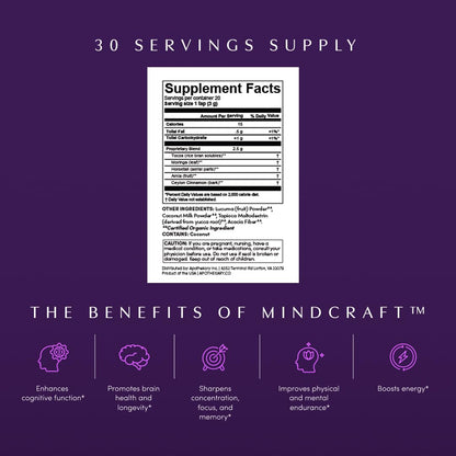 Apothékary Mindcraft: Organic Focus Drops with Lion's Mane & Cordyceps