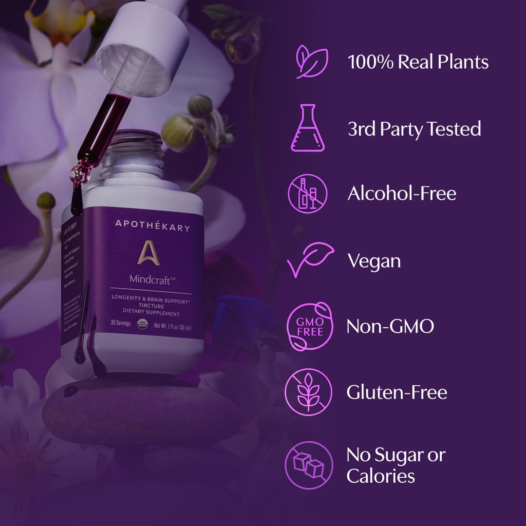 Apothékary Mindcraft: Organic Focus Drops with Lion's Mane & Cordyceps