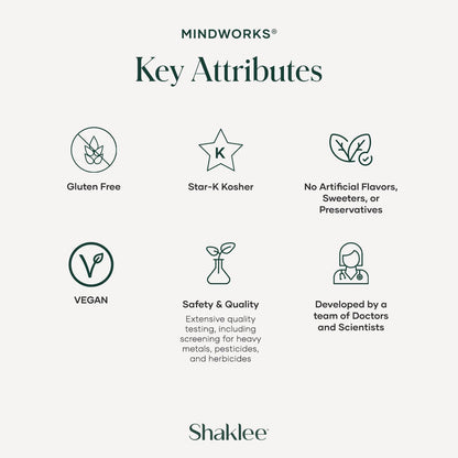Shaklee MindWorks® – Brain Health Supplement for Sharpness & Focus | 30 Tablets