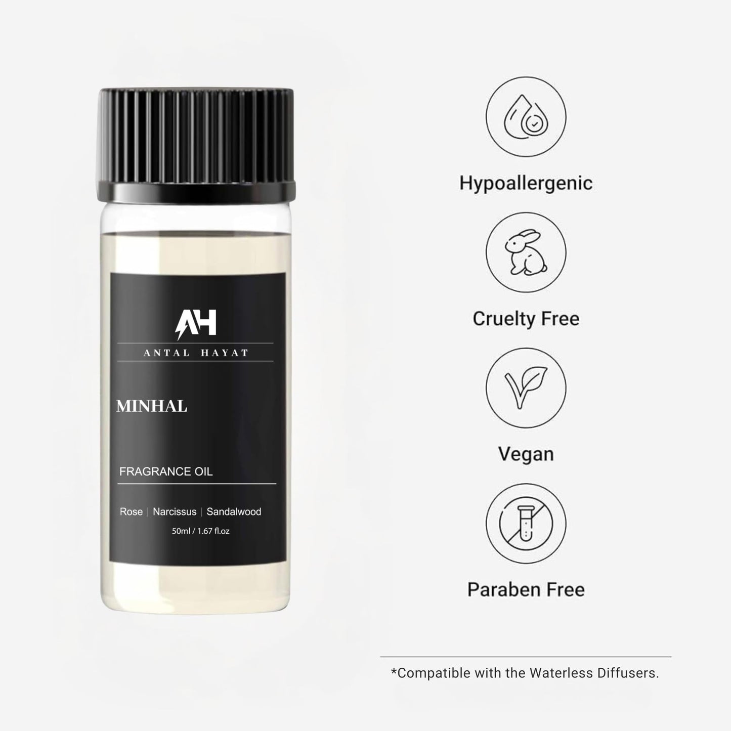 Hotel Scents Diffuser Oil Minhal 50ml – Iris de Nuit Inspired Luxury Home Fragrance