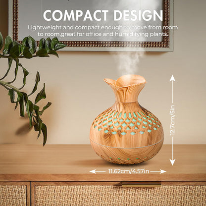 Mini Humidifier for Desk, Bedroom & Office | 300ml Aromatherapy Diffuser with Night Light