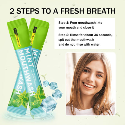 Mini Mouthwash Kit - Travel Size, Coconut Peach Mint, 60 Pack