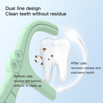 Twin-Line Dental Flossers – 100 Count Mint Flavor, LIAMOSS Dual Action Picks