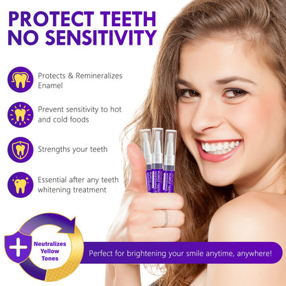 Teeth Whitening Pen 6 Pack—Purple Gel, No-Sensitivity Formula, Mint Fresh Breath