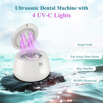 Minthouz Ultrasonic Retainer Cleaner – 200ml, 48kHz Cleaning for Dentures & Aligners