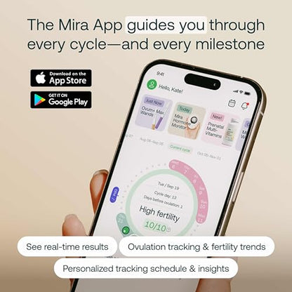 Mira Max Fertility Monitor & Ovulation Kit – At-Home LH, E3G & PdG Tracker (7x More Accurate)