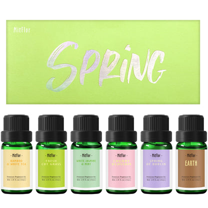 MitFlor Spring Fragrance Oils Set - 6x10ml Premium Essential Oils