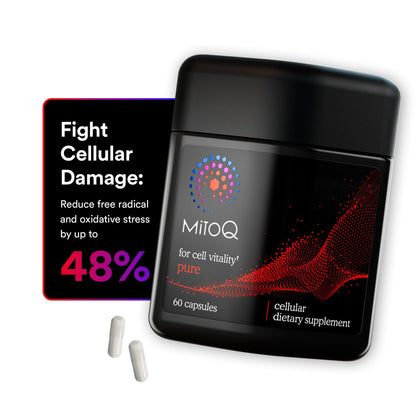 MitoQ Pure Advanced Mitochondria Supplement | Superior Bioavailability for Healthy Aging, Energy, Heart Health & Mobility