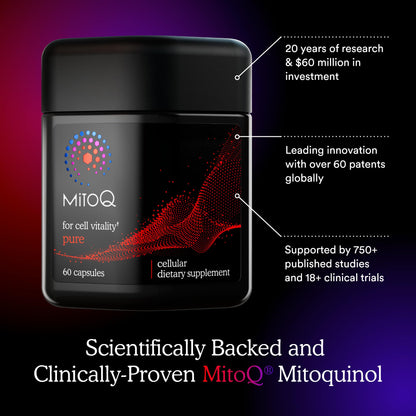 MitoQ Pure: Advanced Mitochondria Supplement for Energy, Vitality & Healthy Aging