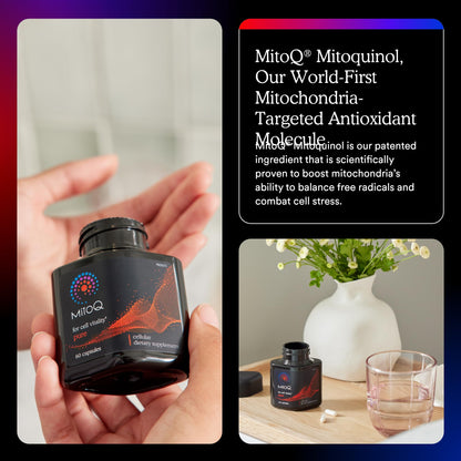 MitoQ Pure Advanced Mitochondria Supplement | Superior Bioavailability for Energy, Aging & Vitality