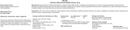 Mivolis Calcium Effervescent Tablets - 8 Tubes x 20 Pcs | Dietary Supplements Germany