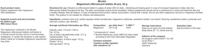 Mivolis Magnesium Effervescent Tablets - Dietary Supplements 8 Tubes x 20 pcs | Germany