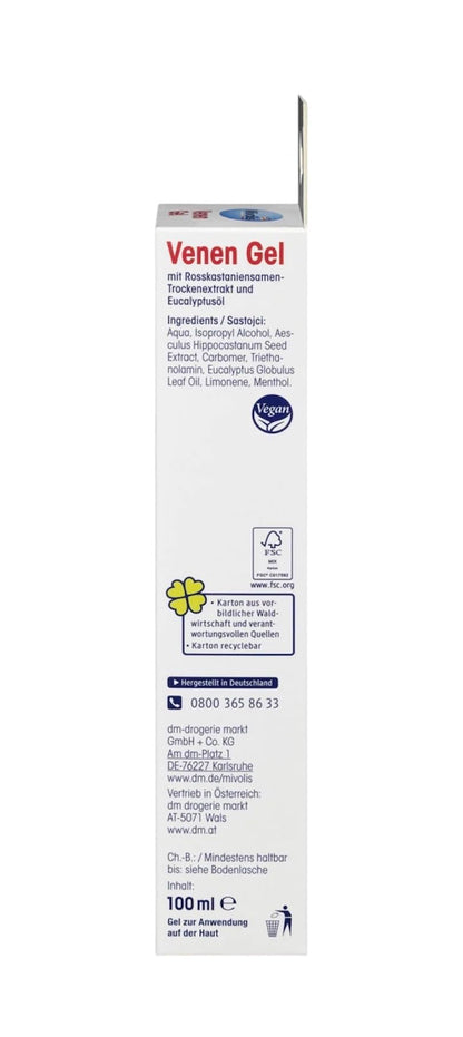 Mivolis Vein Gel with Horse Chestnut Extract & Eucalyptus Oil – 100 ml