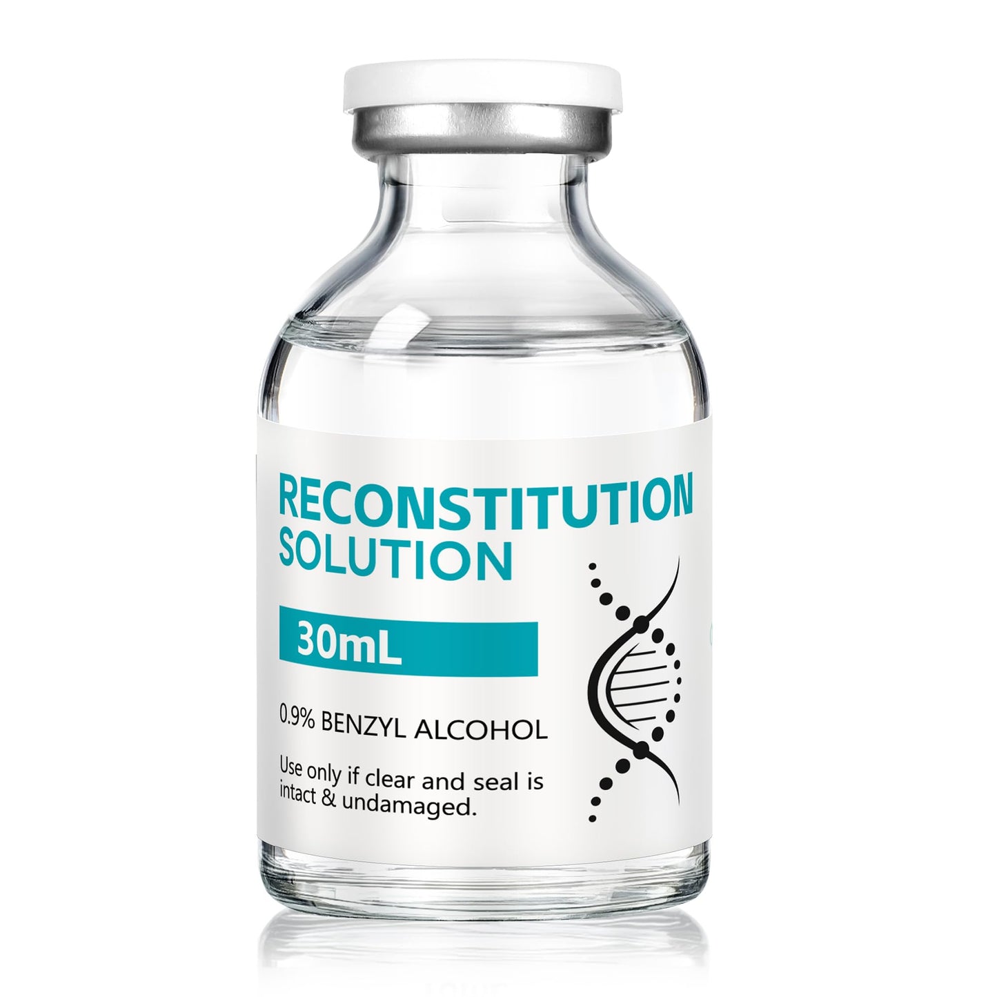 Mixrug Reconstitution Solution in Premium Glass Vials with Rubber Stoppers (1 Pack, 30 mL)