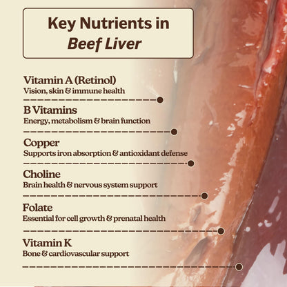 MK Supplements Grass Fed Beef Liver Supplement – Energy, Digestion & Immunity – Non-GMO, Freeze-Dried, 30 Servings