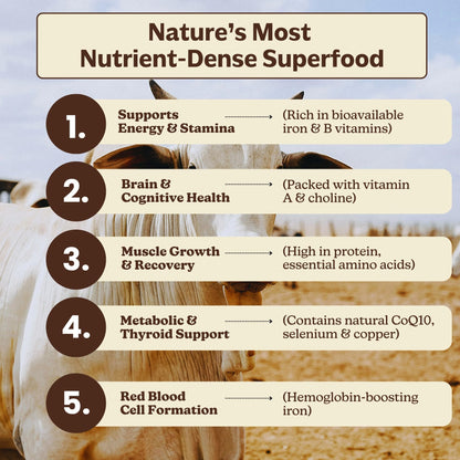 MK Supplements Grass Fed Beef Liver Supplement – Energy, Digestion & Immunity – Non-GMO, Freeze-Dried, 30 Servings