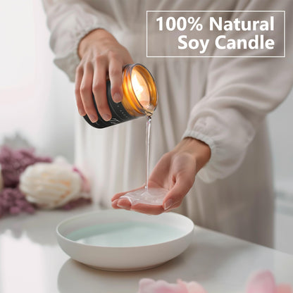 MOASITN Baltic Amber Scented Candles – Natural Soy Aromatherapy Jar Candle 7oz
