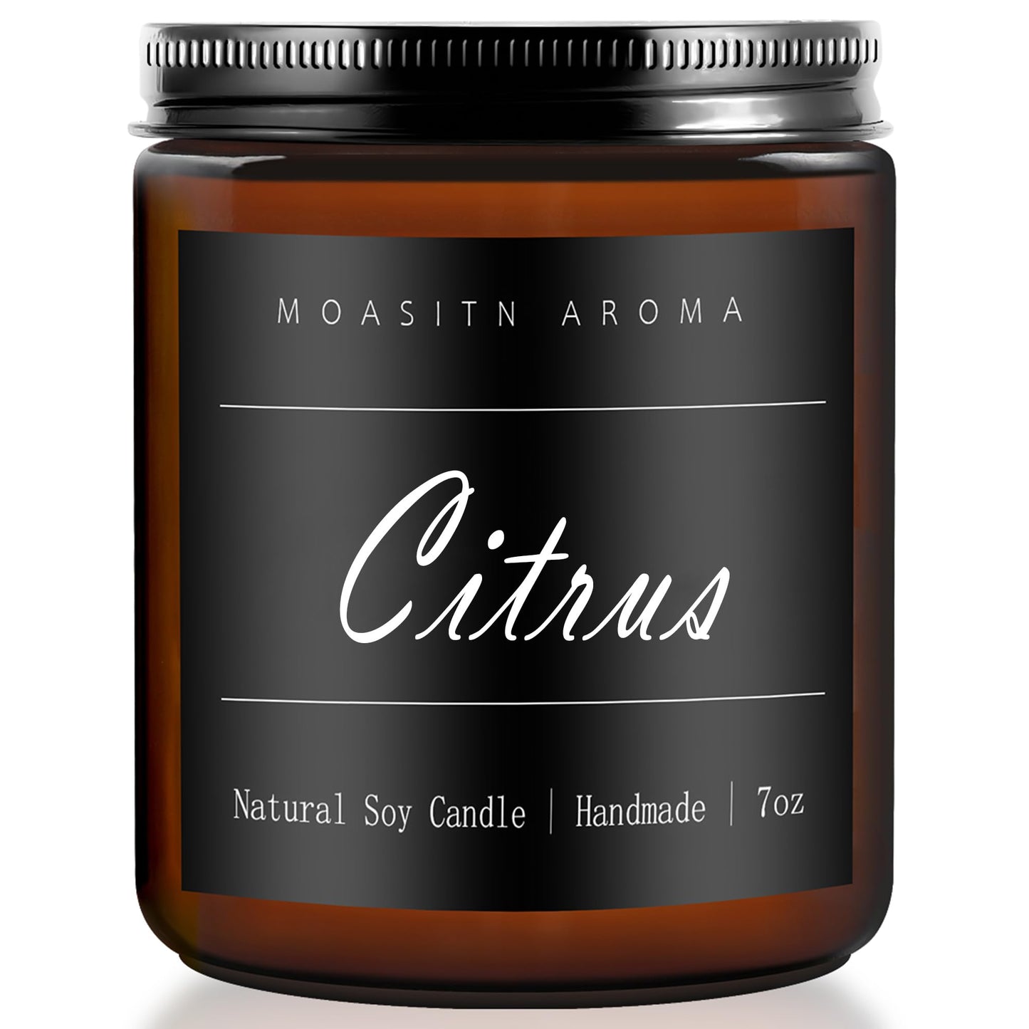 MOASITN Citrus Scented Soy Candle 7oz | Handmade Aromatherapy Jar Gift