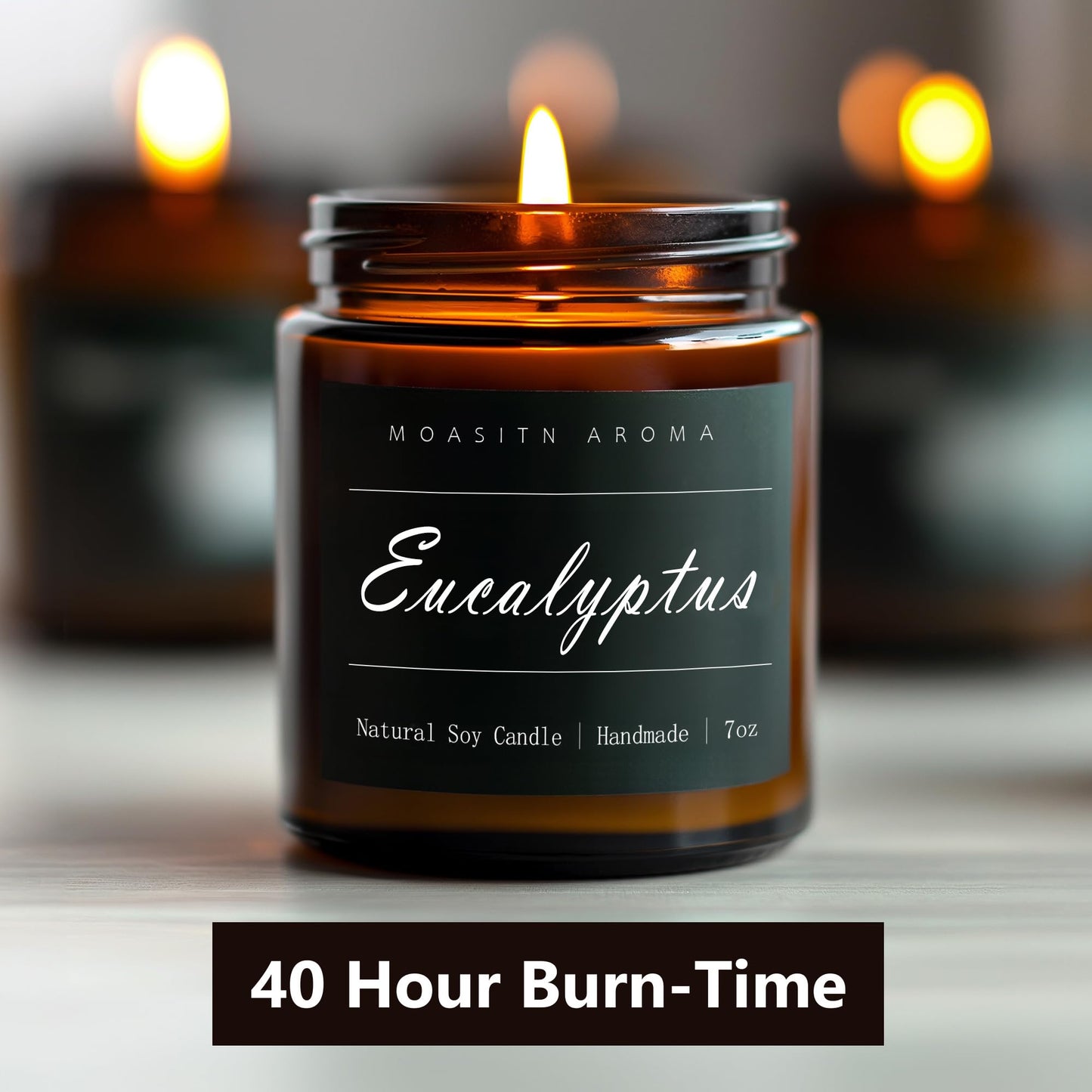 MOASITN Eucalyptus Heavenly Scented Candle - Natural Soy Aromatherapy 7oz | Handmade Jar Candle