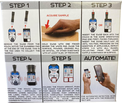 MobileDetect Pouch: Multi-Drug Detection Kit - Rapid Surface Test