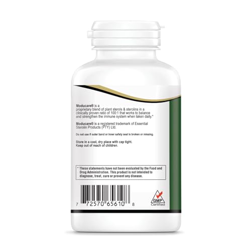 Moducare Daily Immune Support - Plant Sterols & Sterolins, 180 Vegetarian Capsules