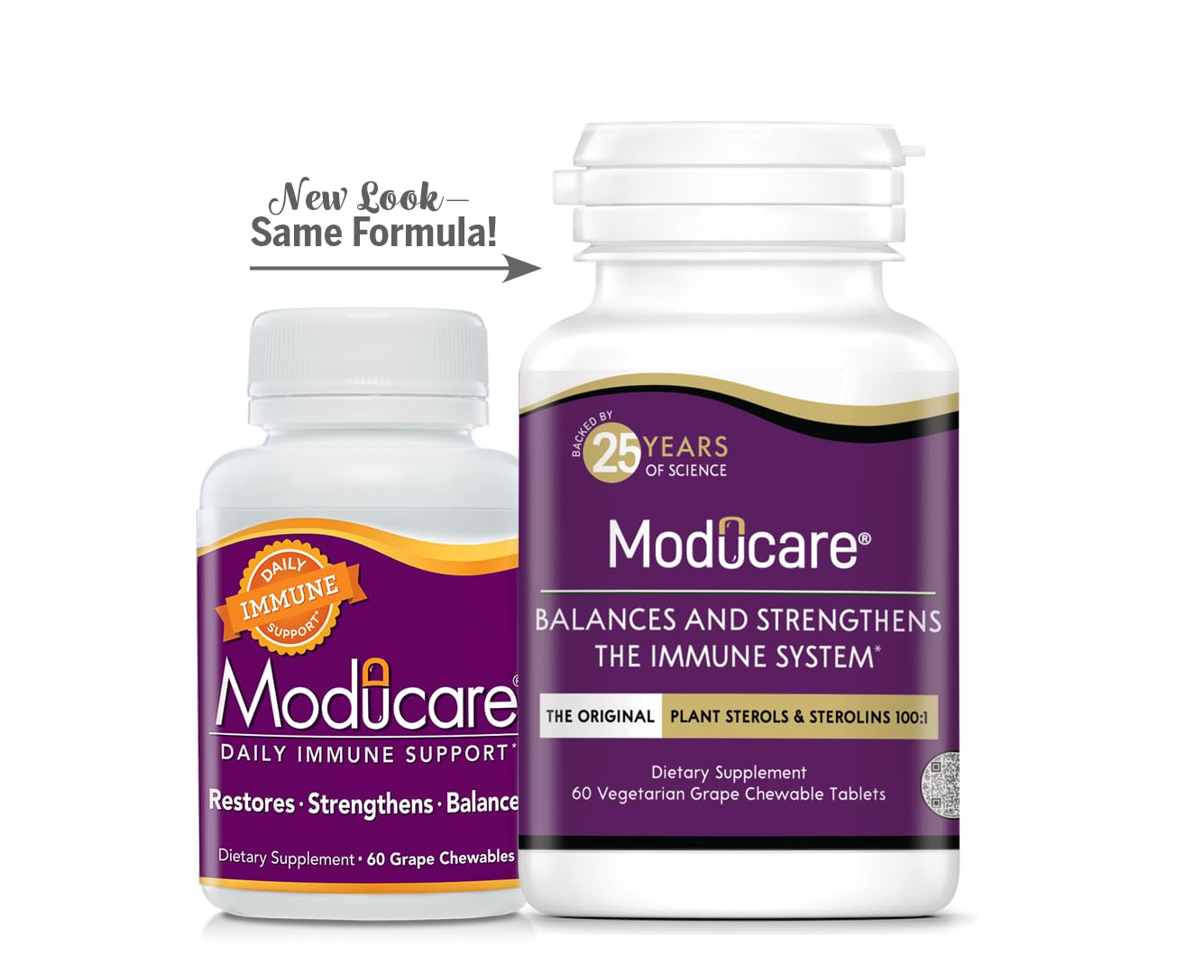 Moducare Daily Immune Support – Plant Sterols (Grape Flavor) 120 Chewable Tablets