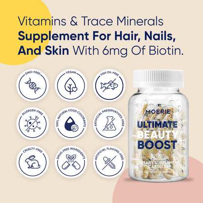 Moerie Hair Growth Supplements for Women & Men – Beadlet Delivery