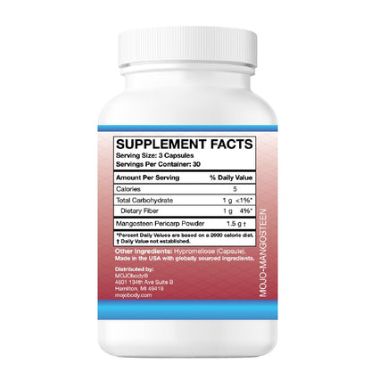 MOJObody Mangosteen Pericarp Capsules 2PK – Freeze-Dried, 90 Veggie Capsules, Xanthone Rich